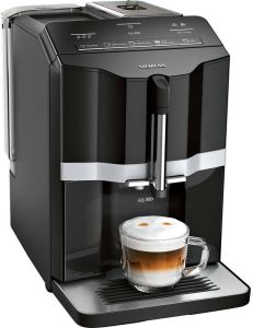 Siemens EQ.300 TI351209RW Volautomatische espressomachine Zwart Zilver