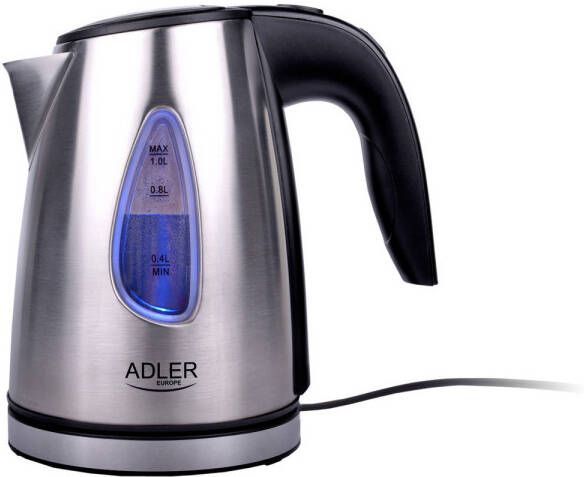 Adler AD 1203 Elektrische waterkoker snoerloos RVS 1.0 Liter