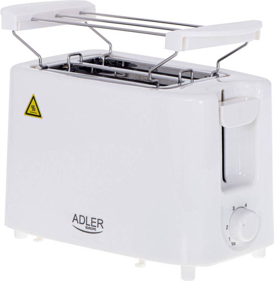 Adler Top Choice Broodrooster toaster Wit 1000 Watt