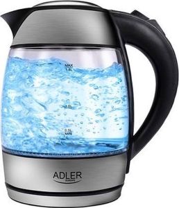 Adler Top Choice Glazen waterkoker 2200 watt 1.8 liter droogkookbeveiliging led