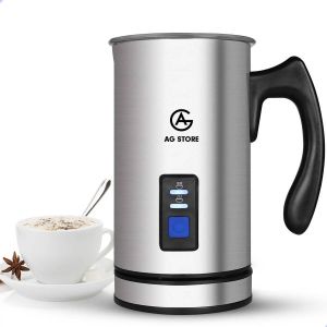 AG 190 Melkopschuimer Electrisch Melkschuimers Cappuccino – Latte macchiato Roestvrij staal Anti aanbakla Temperatuurregeling 3- in 1 250 ml Makkelijk reinigen