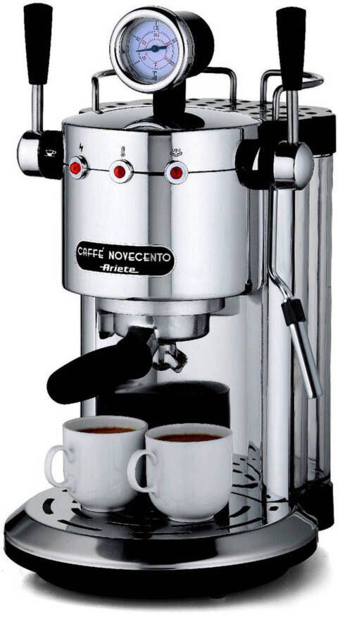 Ariete Retro Espressomachine Voor Gemalen of Pads Chroom