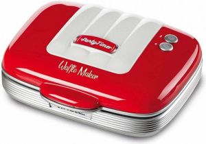 Ariete Party Time Retro rood wafelijzer