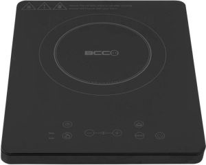 BCC inductie kookplaat vrijstaand 1 pits 2000W Touch display Warmhoudplaat Zwart