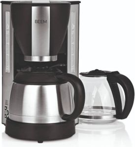 Beem FILTER COFFEE MACHINE DUO Koffiezetapparaat voor filterkoffie – koffieapparaat inclusief twee koffiekannen glas en rvs