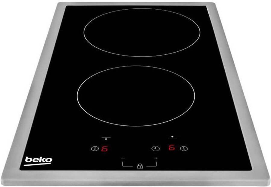 Beko HDMC32400TX Keramische kookplaat 2 zones 3000W L28.8 x D57cm Glascoating Zwart