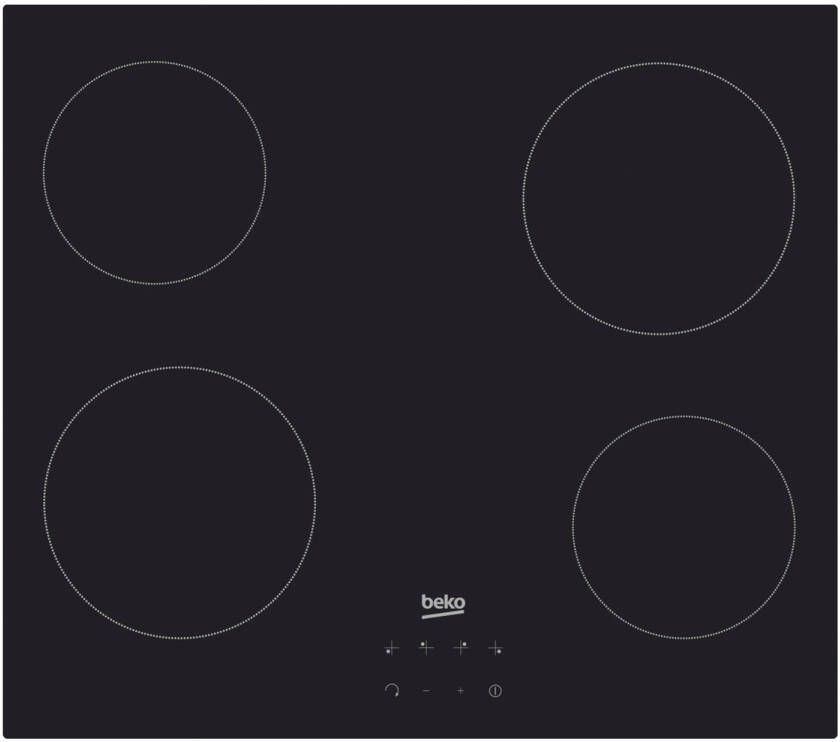 Beko HIC64400E Keramische inbouwkookplaat Zwart
