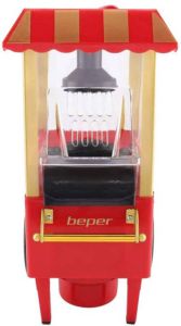 Beper BT.651Y Popcorn Maker retro 50's stijl Rood