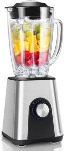 BES LED Blender Aigi Archy 1.8 Liter 1200 Watt Zwart Zilver RVS