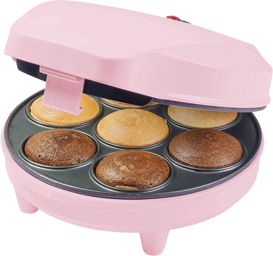 Bestron Cupcake-maker ACC217P Sweet Dreams in retro-design antiaanbaklaag roze