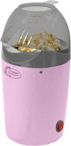 Bestron Popcorn machine voor het maken van 50 gr. popcorn hetelucht Popcorn maker voor popcorn in 2 minuten vetvrij 1200 Watt roze