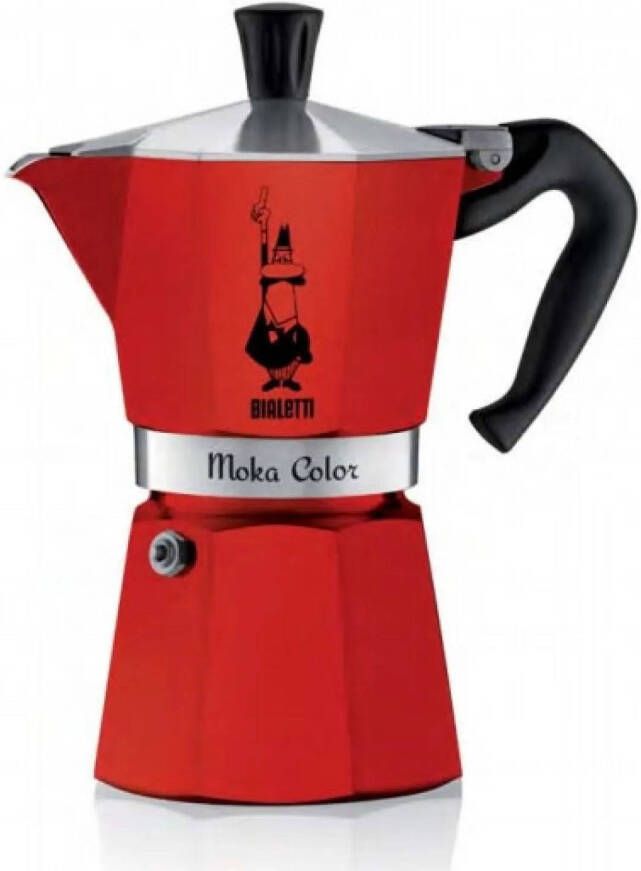 Bialetti Moka Express koffiezetapparaat rood 6 kopjes