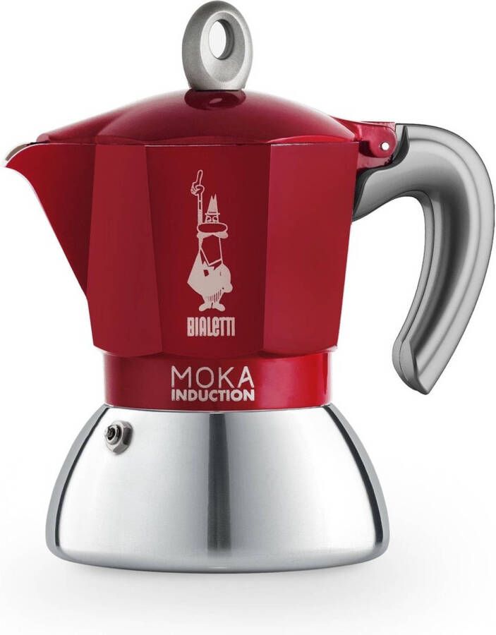 Bialetti Moka Induction koffiezetapparaat 2 kopjes rood