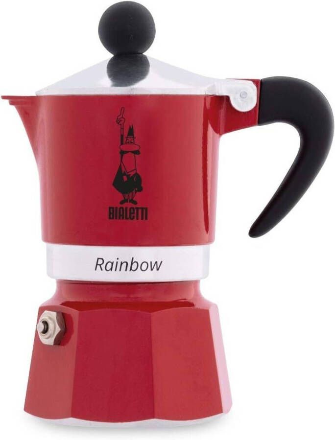 Bialetti Rainbow koffiezetapparaat rood 1 kopje
