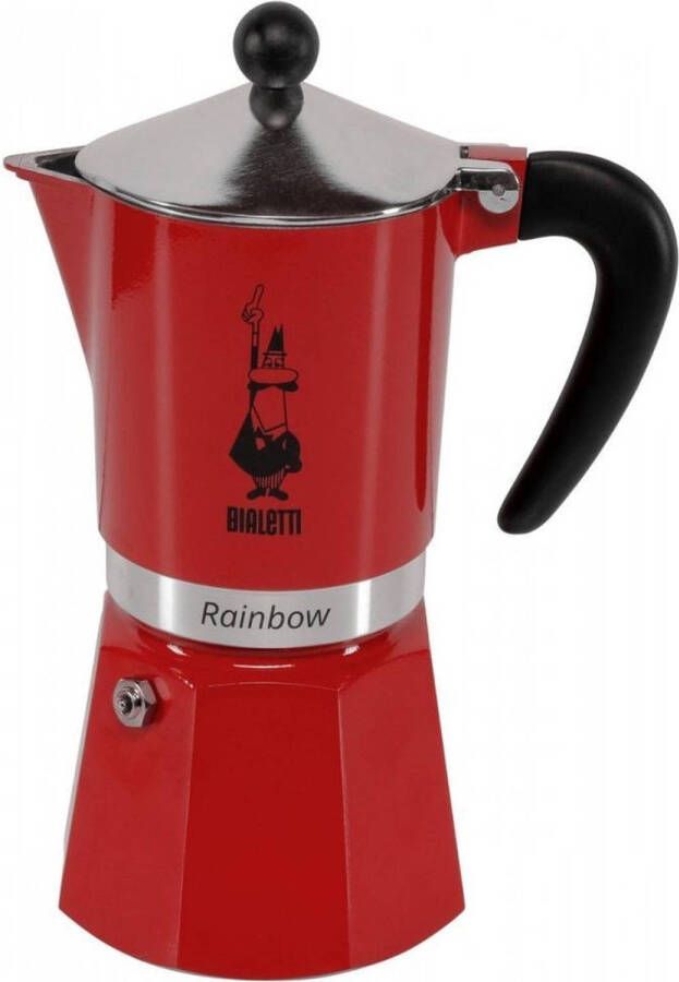 Bialetti Rainbow koffiezetapparaat rood 6 kopjes