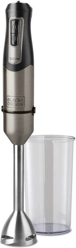 BLACK+DECKER Black & Decker BXHB1200E 1 l Staafmixer 1200 W Zwart Roestvrijstaal
