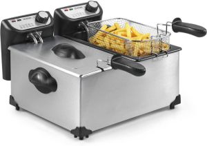 Blokker friteuse 2X3 liter BL-92001 RVS