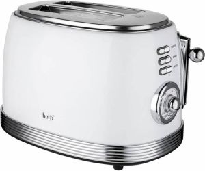 Botti Royal Line 3 in 1 professionele broodrooster toaster toasten verwarmen ontdooien 850W wit roosterinstelling met 6 standen klassiek design