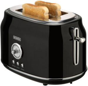 Bourgini Retro Toaster Broodrooster Zwart