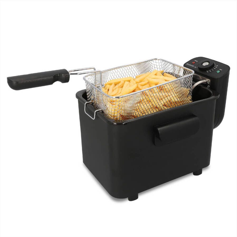 Brabantia BBEK1130BK Frituurpan Friteuse 4 Liter 2200 Watt RVS Zwart - Foto 1