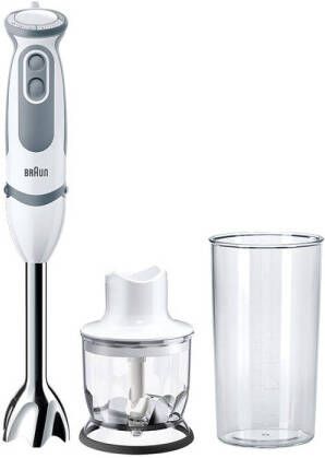 Braun MultiQuick 9 MultiQuick 5 Vario MQ 5220 WH 0 6 l Staafmixer 1000 W Grijs Roestvrijstaal Wit