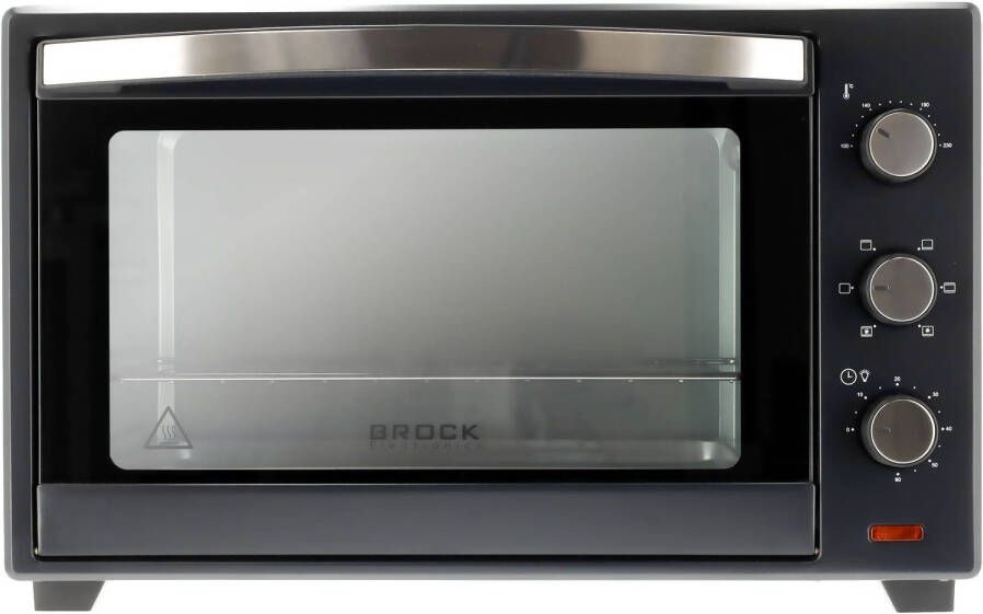 Brock Electronics Brock TO 4801 BK Elektrische Oven – Heteluchtoven met Grill – Zwart