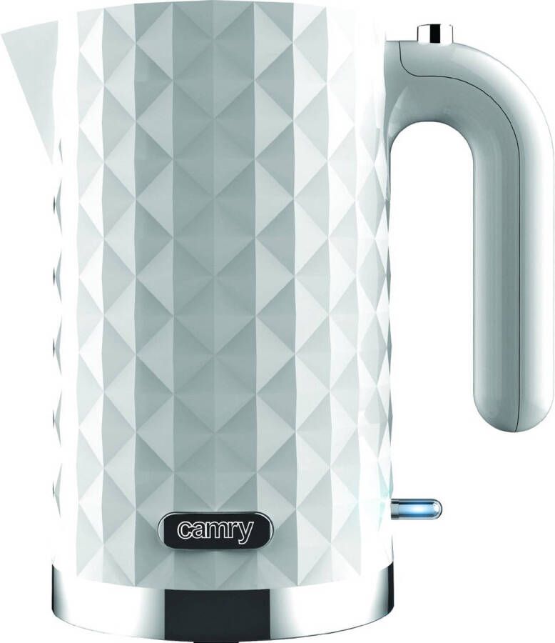 Camry Top Choice Moderne waterkoker wit diamant 2200 watt 1.7 liter