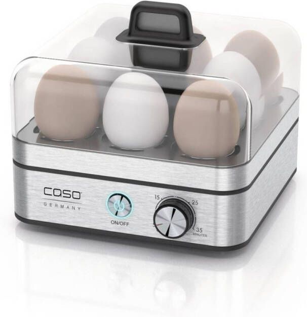 Caso E10 Elektronische Eierkoker en Stoomkoker 8 eieren RVS