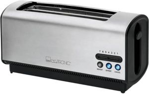 Clatronic TA 3687 Broodrooster dubbele lange sleuf 4 boterhammen -RVS
