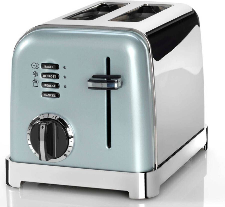 Cuisinart 2 Slice Toaster Broodrooster CPT160GE Ontdooifunctie Bagel functie 6 standen Pistachio Green