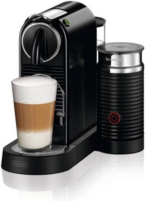 Nespresso Koffiecapsulemachine CITIZ EN 267.BAE van DeLonghi zwart incl. aeroccino melkopschuimer welkomstpakket met 7 capsules