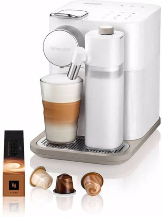 Nespresso Koffiecapsulemachine Gran Lattissima EN 650.W van DeLonghi White inclusief welkomstpakket met 14 capsules