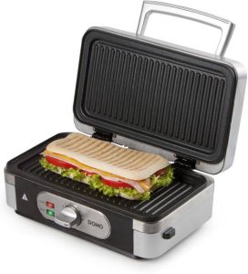 DOMO DO9136C Snackmaker 3-in-1 Tosti Croque Grill Panini Wafel Zilver