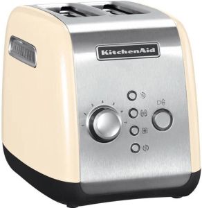 KitchenAid Toaster 5KMT221EAC ALMOND CREAM met opzethouder voor broodjes en sandwichtang