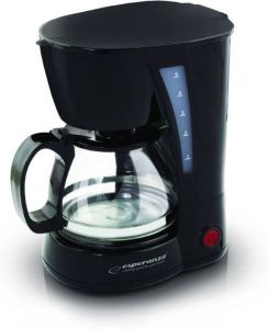 Esperanza EKC006 Filterkoffiezetapparaat Herbruikbare filter Druppelstop Glazen kan 0 6 Liter