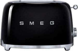 Geelswoonwarenhuis Smeg TSF01BLEU Broodrooster 2x2 zwart