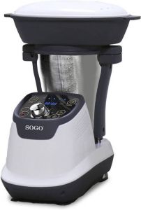 HA-MA TOOLS Sogo- Multifunctionele Keukenmachine Met 1.75 L Rvs Kan En Stomer Met Led Touchscreen 4 Vooringingestelde Functies