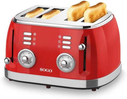 HA-MA TOOLS Sogo Toaster Ontdooien & Roosteren Retro Broodrooster 1550W - Foto 1