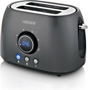 Haeger Broodrooster TO-08D.012A Zwart 800 W
