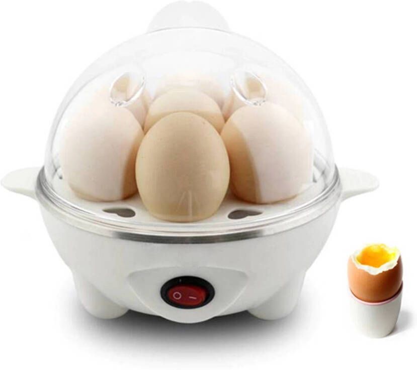 Homezie Eierkoker Geschikt voor 7 eieren Inclusief maatbeker Eierkoker elektrisch Steamer BPA vrij