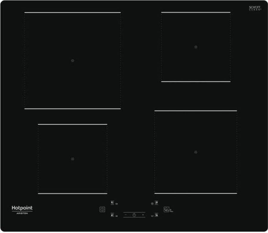 Hotpoint HQ5660SNE Inductiekookplaat 4 branders 7200W L60 cm Zwarte glascoating