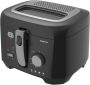 Inventum GF626 Frituurpan 2 5 liter Tot 190°C 1800 watt Anti reukfilter Kijkvenster Friteuse Zwart RVS - Thumbnail 1