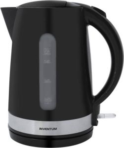 Inventum HW217B Waterkoker Inhoud 1 7 liter Kunststof 2200 watt Zwart RVS