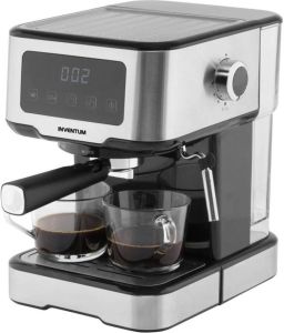Inventum KZ910PD Espressomachine 1 5 liter Melkopschuimpijpje Filterkoffie Koffiecups Warmhoudplaat Pomp 20 Bar RVS Zwart