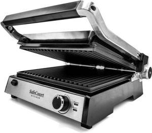 #JustBike Safecourt Kitchen Tosti apparaat Grill apparaat Uitneembare platen ContactGrill 3-in-1 -180 °C grill