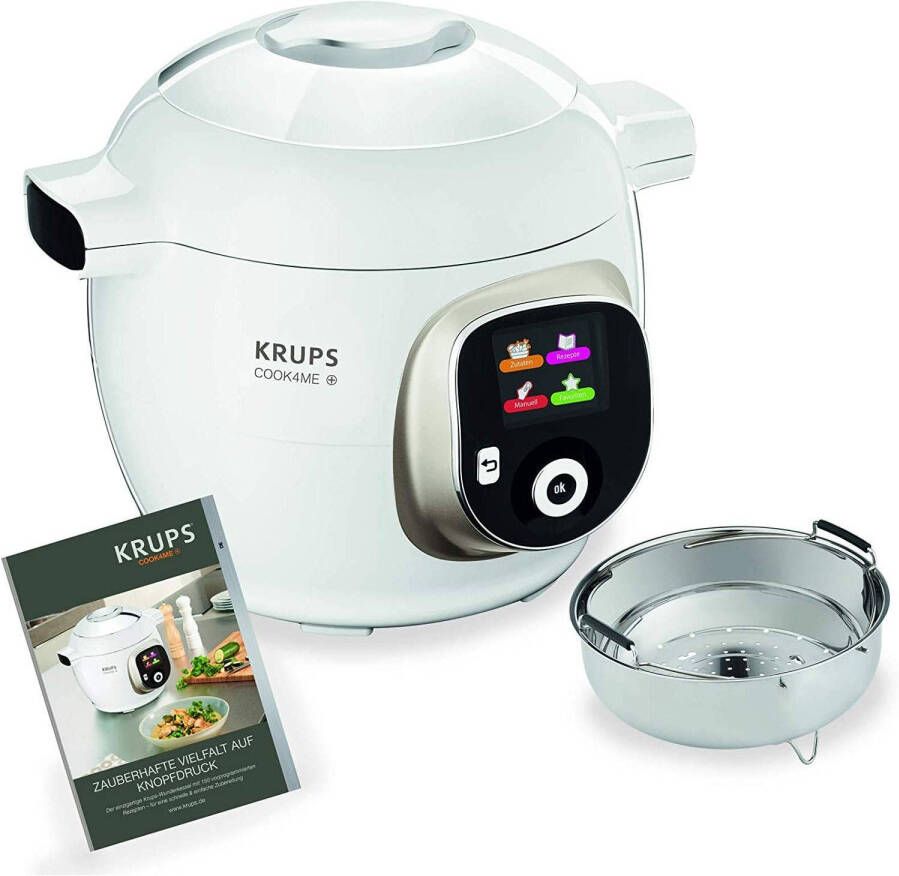 Krups Multi-cooker CZ7101 Cook4Me + 6l capaciteit digitale recepten snelkookpan stomen aanbraden