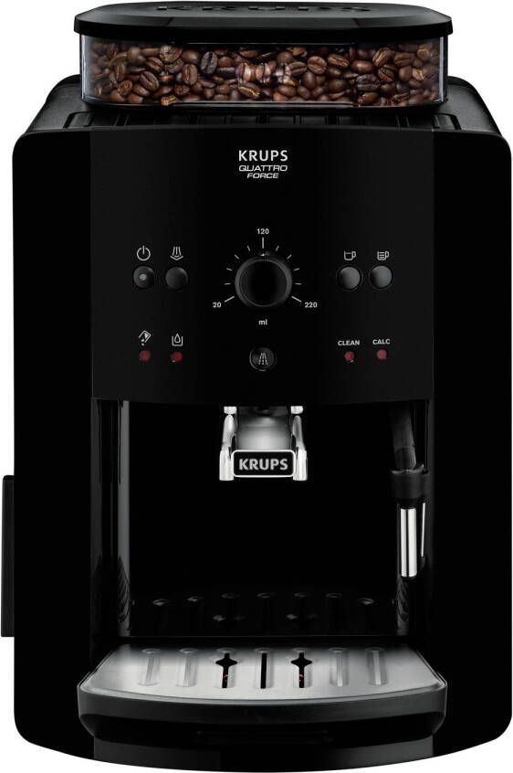 Krups Volautomatisch koffiezetapparaat EA8110 Arabica Quattro Force 1450 w watertankcapaciteit: 1 8 liter pompdruk: 15 bar