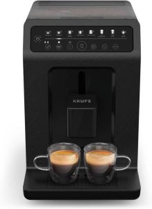 Krups Volautomatisch koffiezetapparaat EA897B Evidence ECOdesign van 62%* gerecyclede kunststof en tot 90% recyclebaar automatische espresso- en cappuccino-functie quattro force-technologie one-touch kopjes met melk 8 voorinstellingen melksysteem zwart