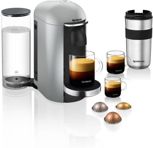Krups Nespresso koffieapparaat VertuoPlus Deluxe Rond (Zilver)