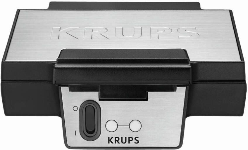 Krups Wafelijzer FDK251 2 belgische wafels tegelijkertijd bakplaten met antiaanbaklaag